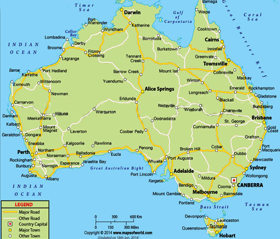 weather map of Australia