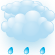 cloudy, showers